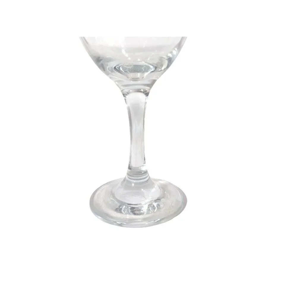 Circleware Dutchess Crystal Wine Goblet Blown Glass Clear Gold Stripes Barware